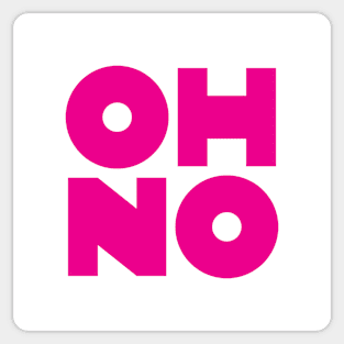 OH NO Geometric Magenta Block Sticker